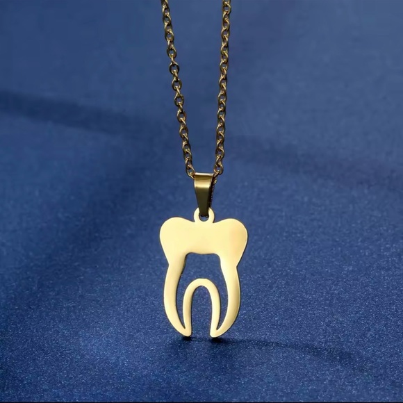 Unique Gold plated Stainless Steel Tooth Jewelry Set - Picture 3 of 5